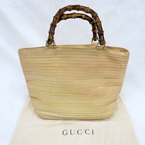Gucci Handbag Gucci Bag Bamboo Enamel Beige